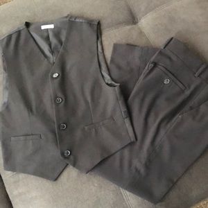 Calvin Klein boys dress pant vest set